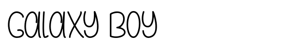 Galaxy Boy font preview